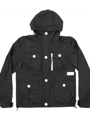 Adidas originals hooded windbreaker jacket black - mens jackets from attic clothing uk