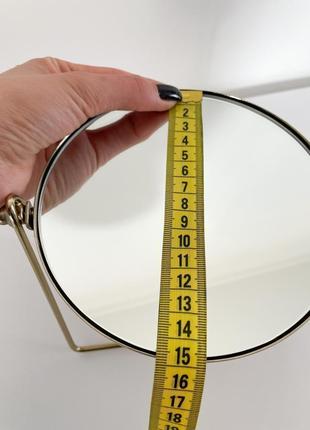 Настільне дзеркало h&m під золото трендове стильне кругле металеве тренд 2024