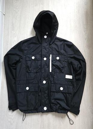 Adidas originals hooded windbreaker jacket black - mens jackets from attic clothing uk2 фото