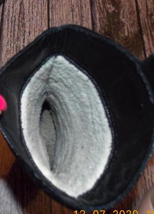 Кожаные демисезонные сапоги для девушки, размер 39