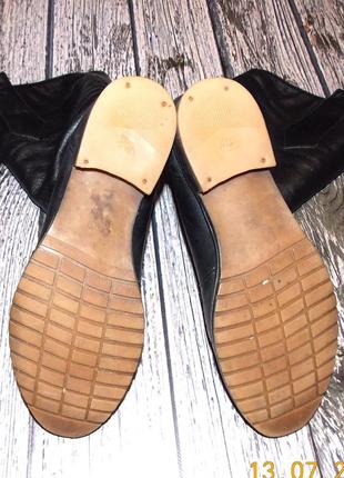 Кожаные демисезонные сапоги для девушки, размер 39