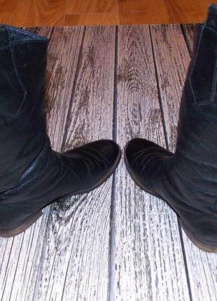 Кожаные демисезонные сапоги для девушки, размер 39