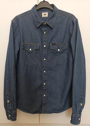 Классная джинсовая рубашка lee, размер s-m.