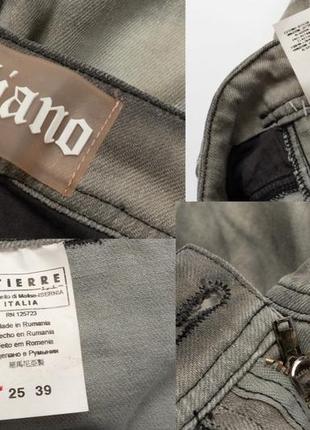 Galliano distressed denim&nbsp;washed jeans&nbsp;женские джинсы9 фото