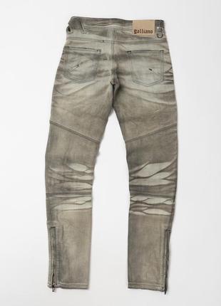 Galliano distressed denim&nbsp;washed jeans&nbsp;женские джинсы6 фото