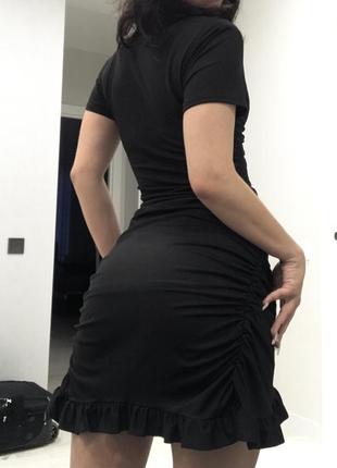 Платье shein черное3 фото