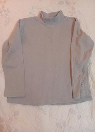 Гольф сірий котон на флісі