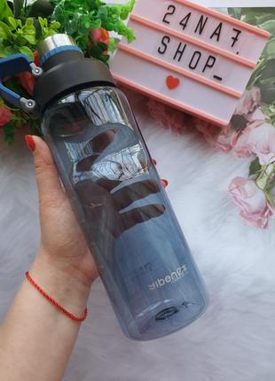 Бутылка для воды, бутылочка литровая с поилкой1 фото