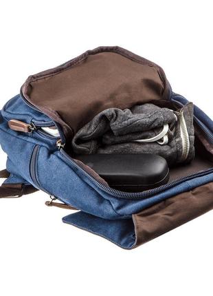 Компактный женский текстильный рюкзак vintage 20197 синий4 фото