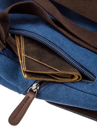 Компактный женский текстильный рюкзак vintage 20197 синий6 фото