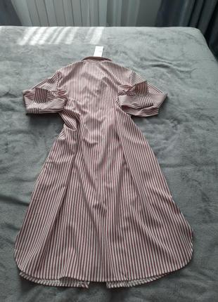 Платье рубашка на пуговицах, размер оверсайс , длинный рукав, длина миди2 фото
