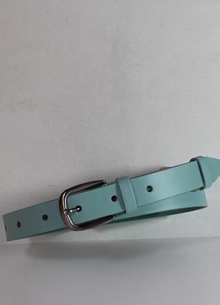 Ремінь 02.051.046 преміум класу брючно-плательний вузький м'ятний 2,5 х 116 см