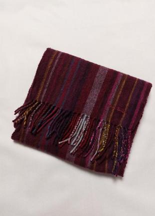 Вовняний шарф paul smith wool striped scarf1 фото