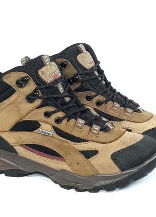 Кожаные женские ботинки ecco gtx brown leather waterproof hiking оригинал3 фото