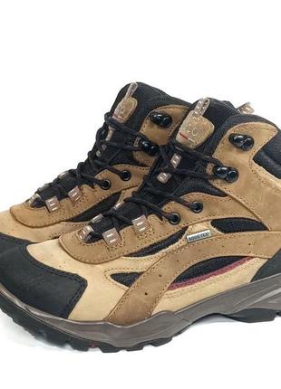 Кожаные женские ботинки ecco gtx brown leather waterproof hiking оригинал2 фото