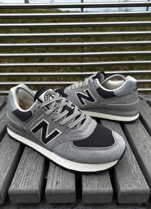 Замшевые кроссовки new balance 574 х stone island 41-46. кроссовки мужественные замш