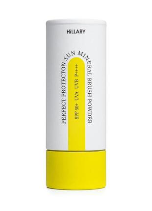 Сонцезахисна мінеральна пудра прозора з spf 50+ hillary perfect protection sun mineral brush powder sheer6 фото