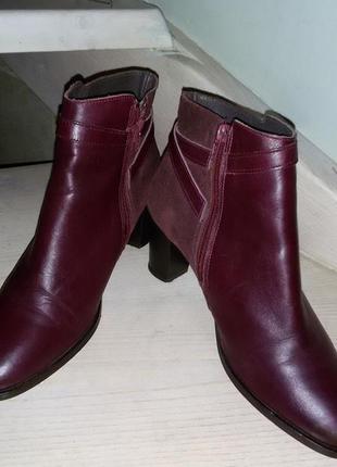 Betty london- восхитительные демисезонные кожаные ботинки 40 размера (26.7 см)6 фото