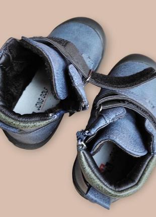 Дитячі демі черевики, хайтопі сині на липучках весна, осінь для хлопчика дівчинки6 фото
