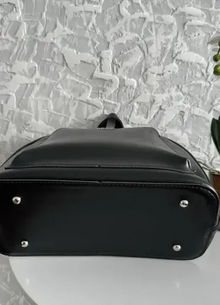 Жіночий міський рюкзак мішок трансформер, жіночий рюкзачок чорний 14872 фото