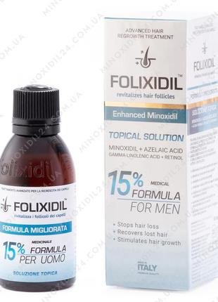Лосьон від випадіння волосся і облисіння folixidil 15%