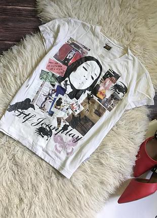 Біла Футболка з принтом