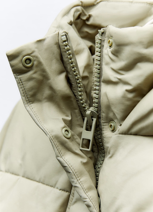 Куртка пуфер zara с эффектом выцветания8 фото