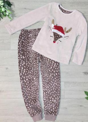 Теплая пижамка primark на 6-7 летьев #70б