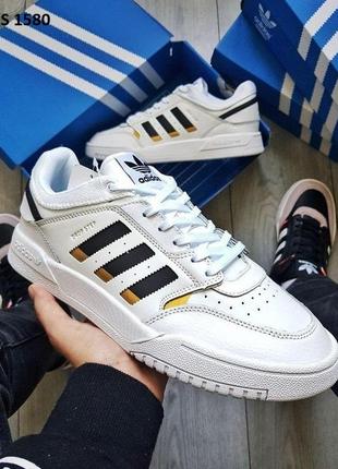 Кроссовки adidas drop step бело-золотые1 фото