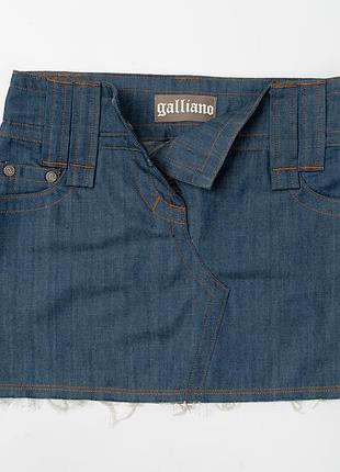 Galliano denim mini skirt міні спідниця