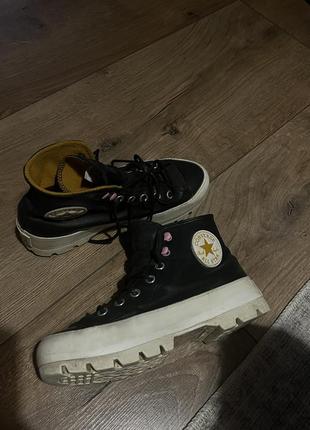 Кожаные кеды converse chuck taylor all star