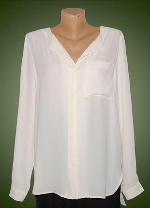 Шифоновая блуза-туника от selected молочного цвета