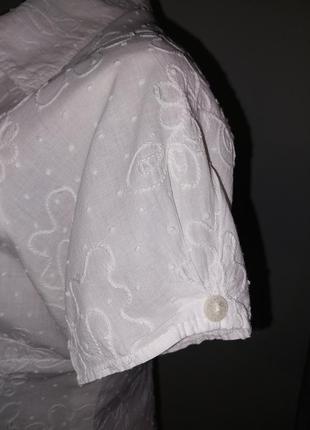 Блузка белая с коротким рукавом6 фото