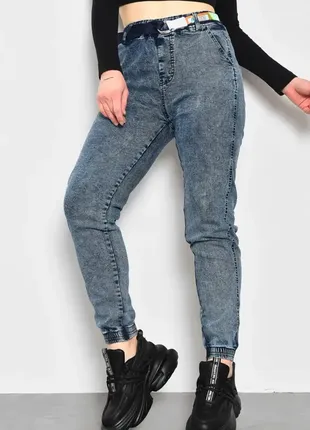 Стильные джинсы на резинках снизу