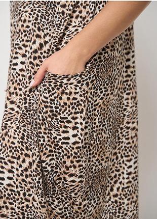 Туніка жіноча з кишенями леопардова 149004 фото
