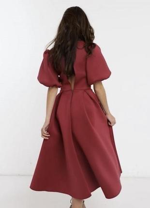 Мыди платья с пышными рукавами