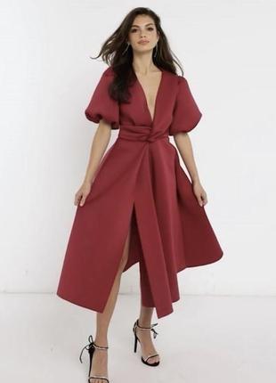 Мыди платья с пышными рукавами