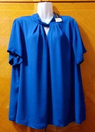 Брендовая новая синяя стильная блуза р.48 от dorothy perkins