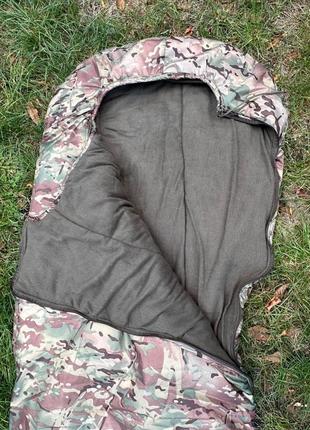 Зимовий спальник військовий фліс -25°c спальний мішок армійський теплий 200*80  зсу мультикам2 фото