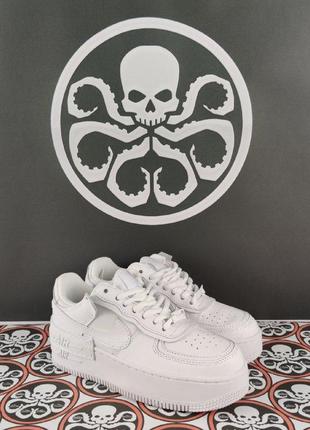 Кросівки nike air force 1 low shadow white білі кеди найк аір форс