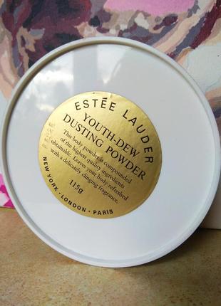 Estee lauder youth dew dusting powder парфюмированная пудра для тела и лица 115 г.3 фото