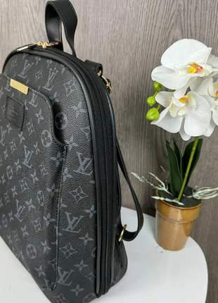 Женский городской черный коричневый кожаный повседневный стильный рюкзак портфель женская сумка тран4 фото