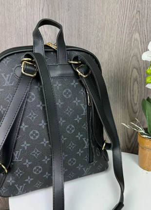 Женский городской черный коричневый кожаный повседневный стильный рюкзак портфель женская сумка тран6 фото