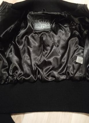 Куртка женская кожаная черная натуральная кожа черная укороченная весна женская курточка укороченная коза8 фото