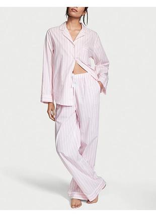 Victoria´s victorias secret виктория сикрет пижама, костюм для сна cotton long pajama set1 фото