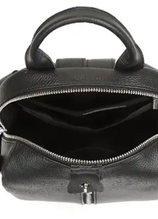 Жіночий чорний шкіряний рюкзак жіноча шкіряна чорна сумка-трансформер натуральна шкіра рептилій10 фото