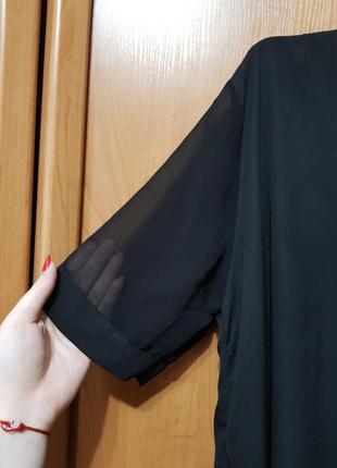 Легкая летняя удлиненная рубашка, удлиненная черная блузка, блузочка6 фото