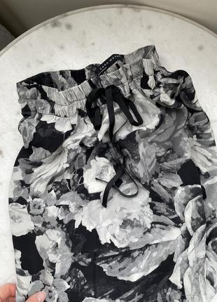 Шелковая юбка, цветочный принт, короткая юбка zara1 фото