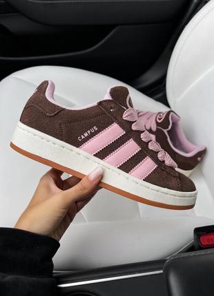 Adidas campus 00s brown pink2 фото