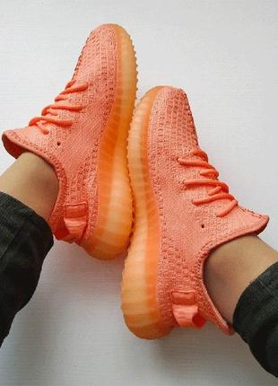 Кросівки adidas yeezy 350 salmon neon3 фото